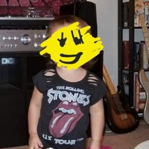 Rolling Stones, 2T, tee, modified